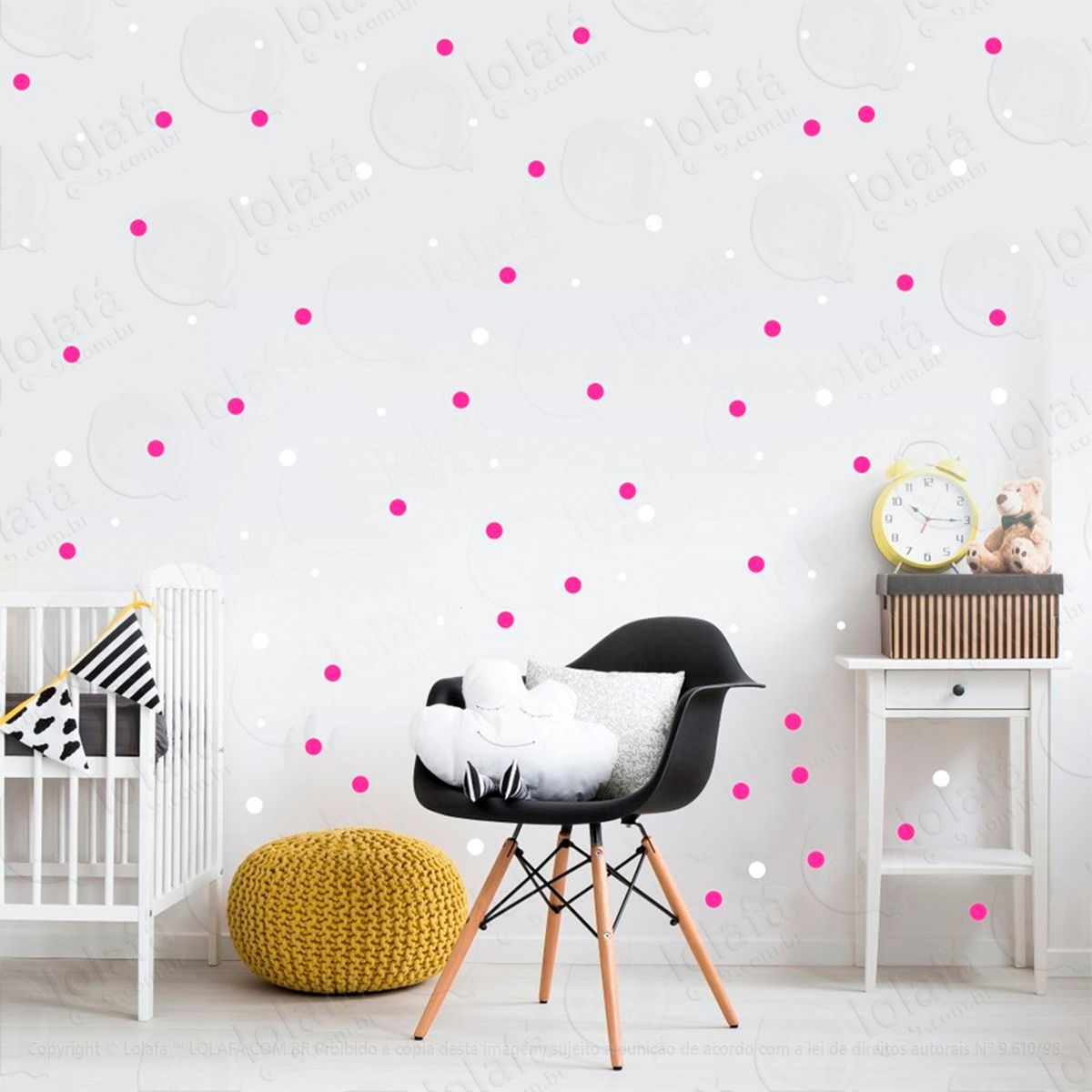 adesivos bolinhas 411 peças adesivos para quarto de bebê infantil mod:411