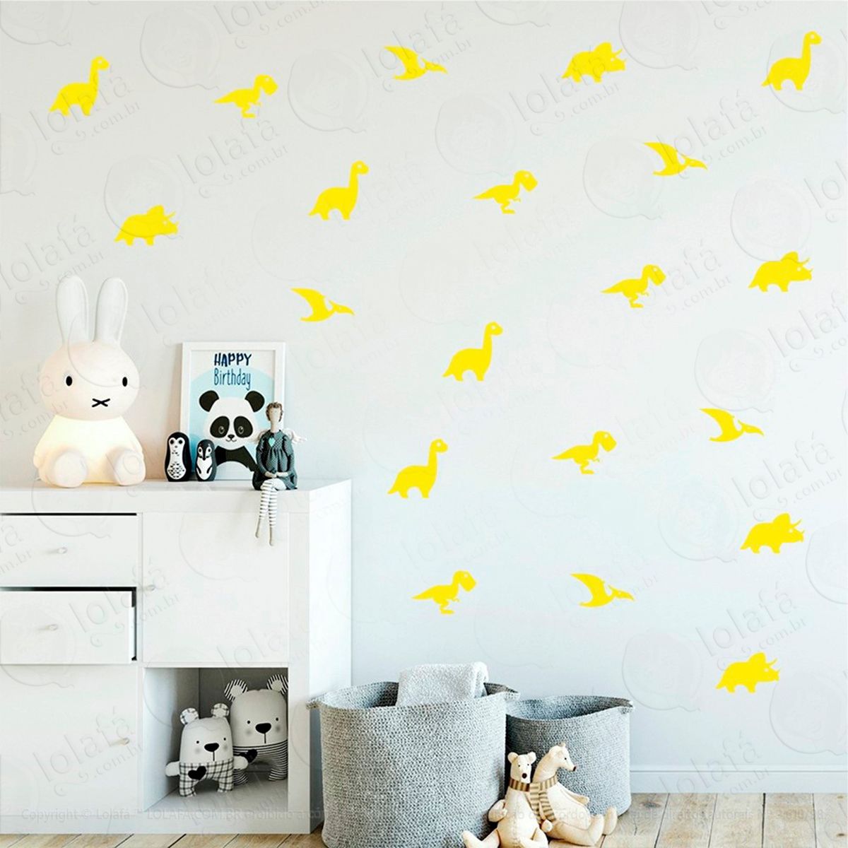 dinossauros adesivos para quarto de bebê mod:432