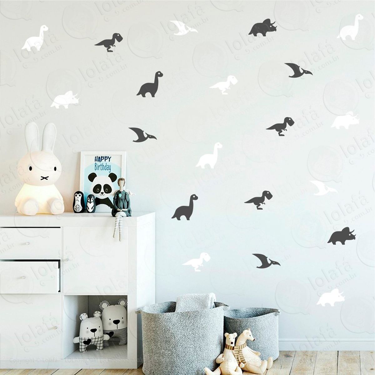 dinossauros adesivos para quarto de bebê mod:435