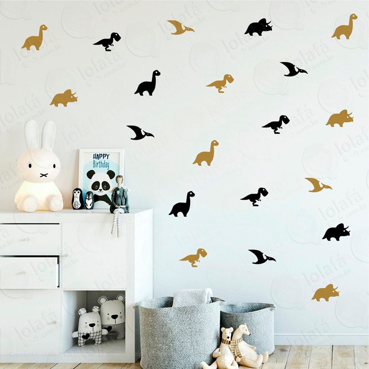dinossauros adesivos para quarto de bebê mod:439