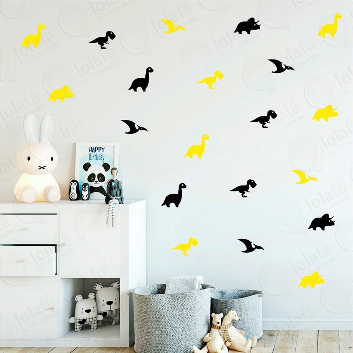 dinossauros adesivos para quarto de bebê mod:447