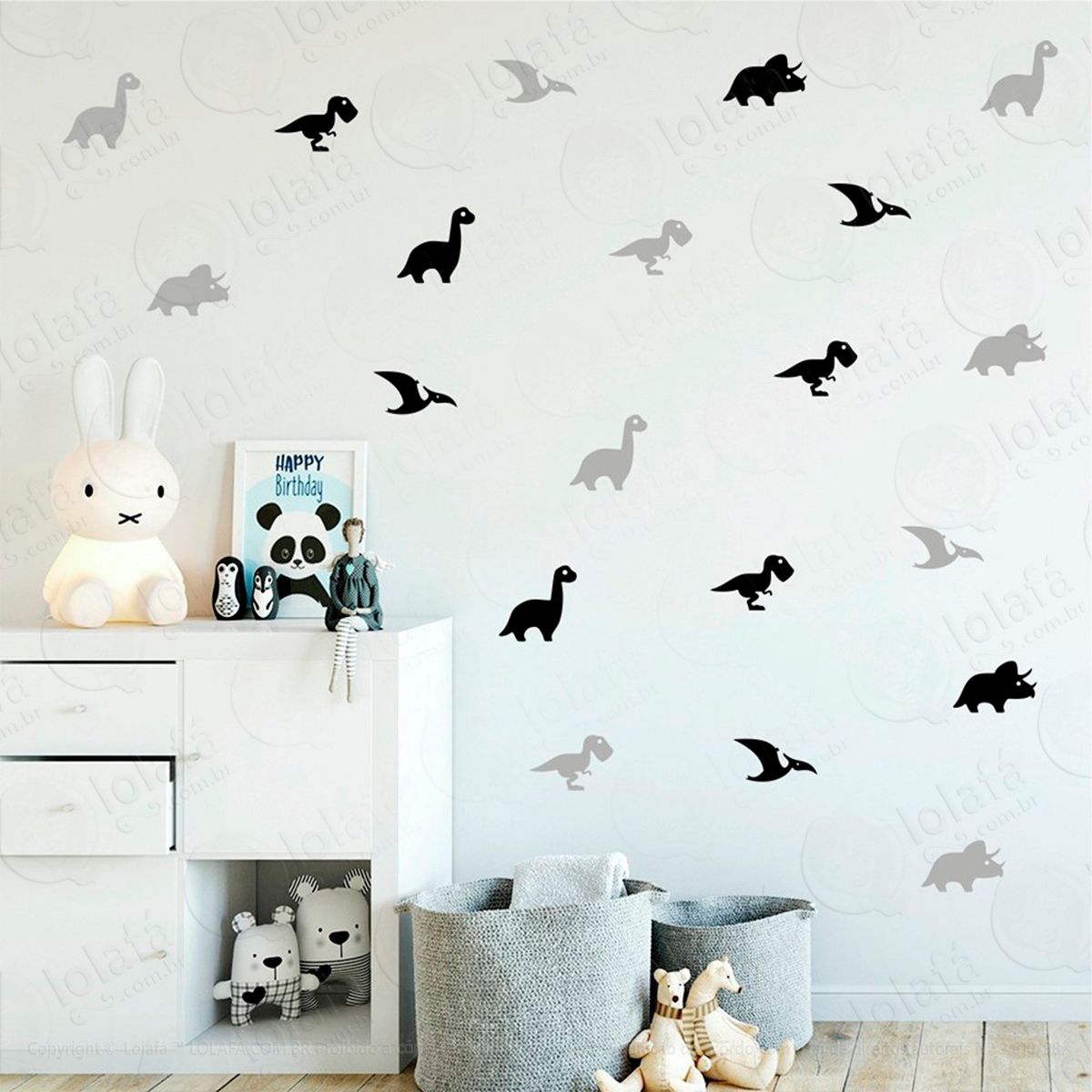dinossauros adesivos para quarto de bebê mod:449