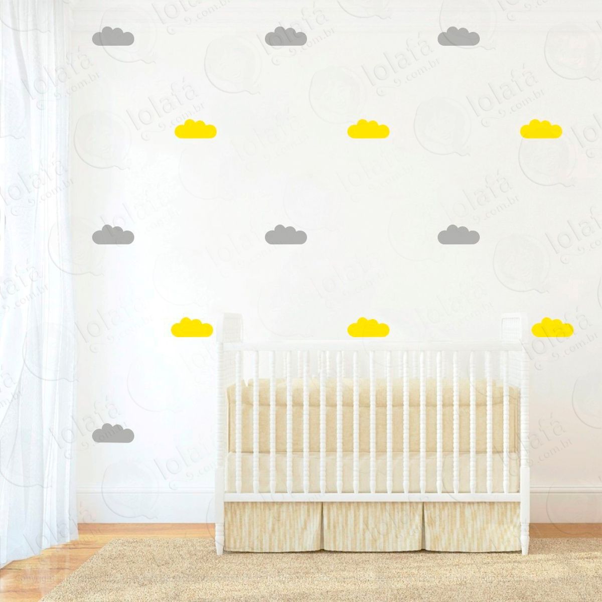 nuvens adesivos para quarto de bebê mod:480