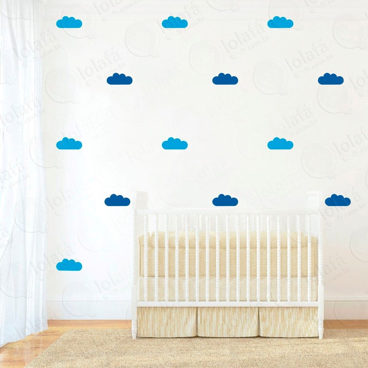 nuvens adesivos para quarto de bebê mod:485