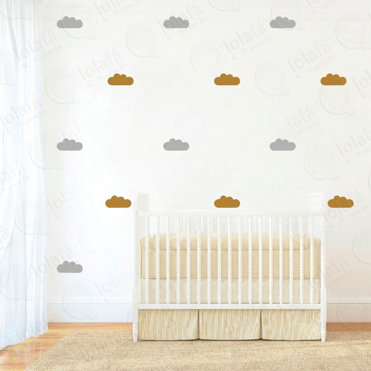 nuvens adesivos para quarto de bebê mod:487