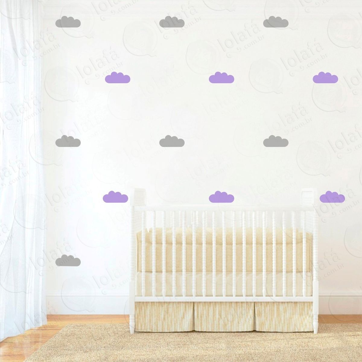 nuvens adesivos para quarto de bebê mod:489