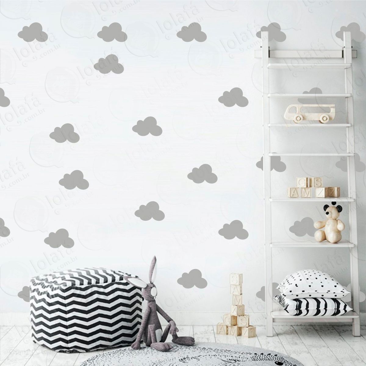 nuvens adesivos para quarto de bebê mod:495