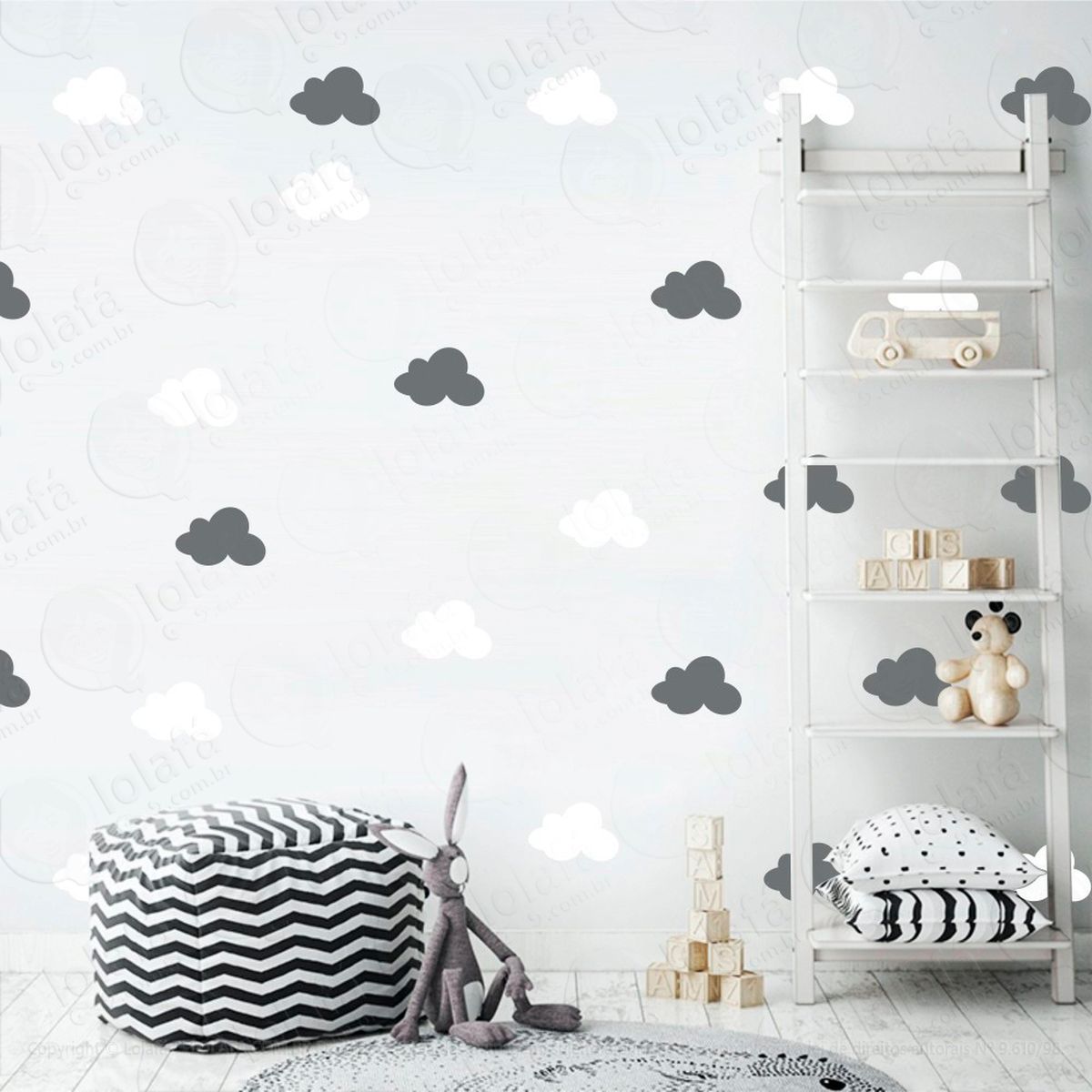 nuvens adesivos para quarto de bebê mod:496