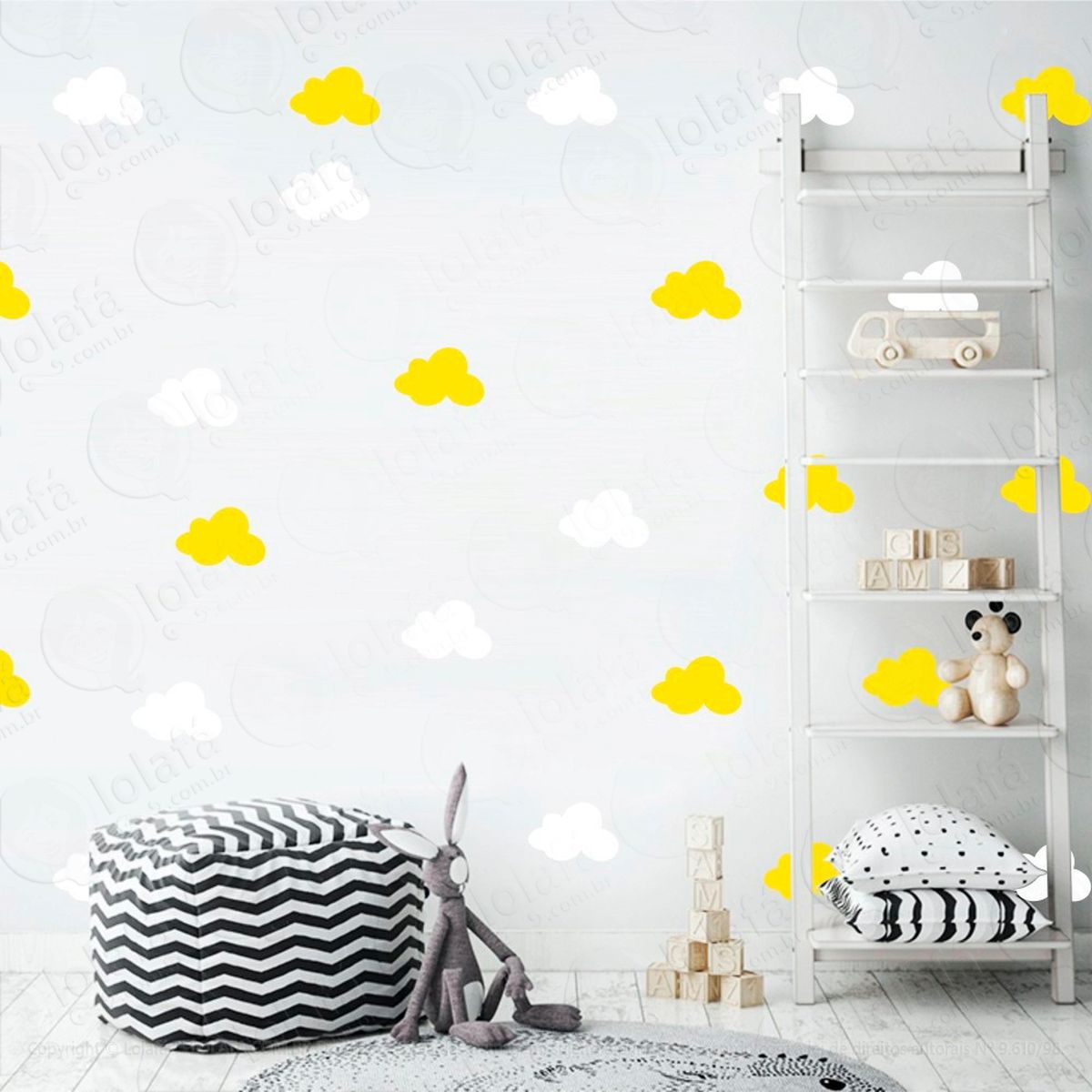 nuvens adesivos para quarto de bebê mod:498