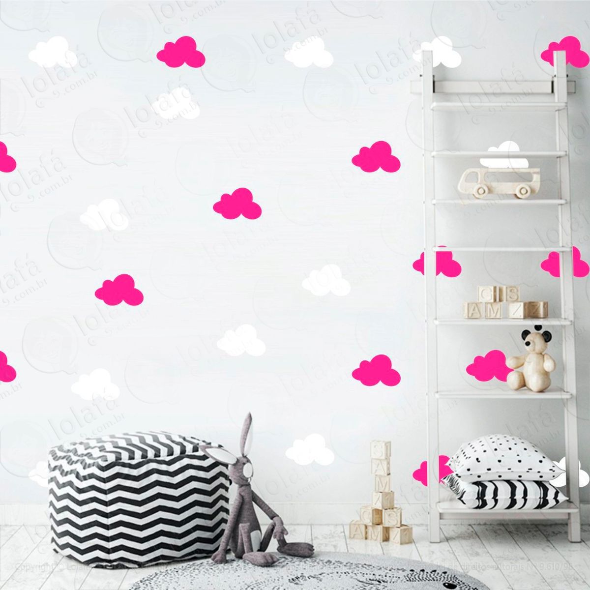 nuvens adesivos para quarto de bebê mod:499