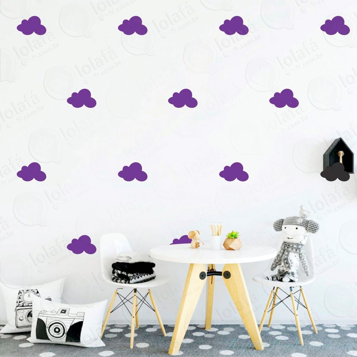 nuvens adesivos para quarto de bebê mod:513
