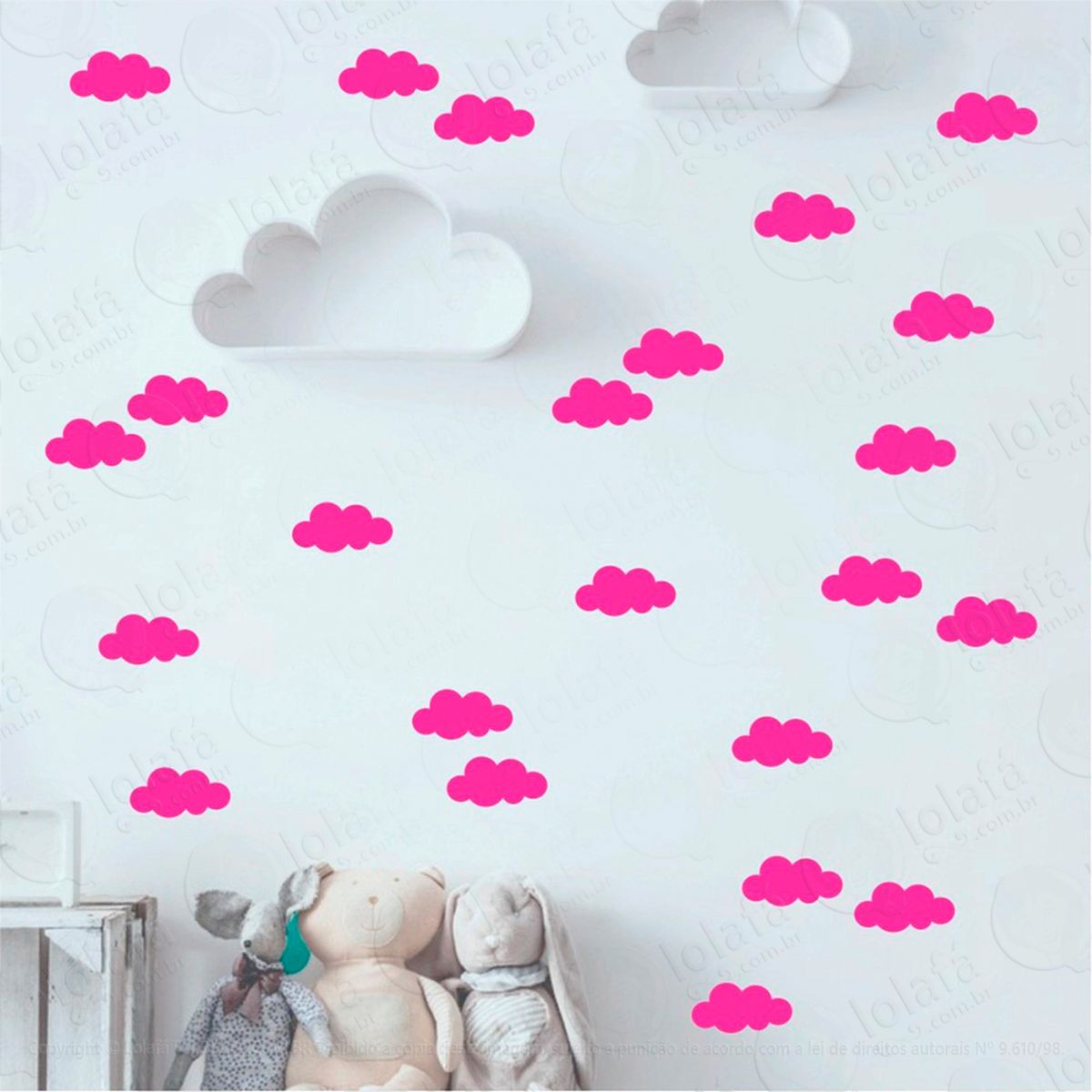nuvens adesivos para quarto de bebê mod:523