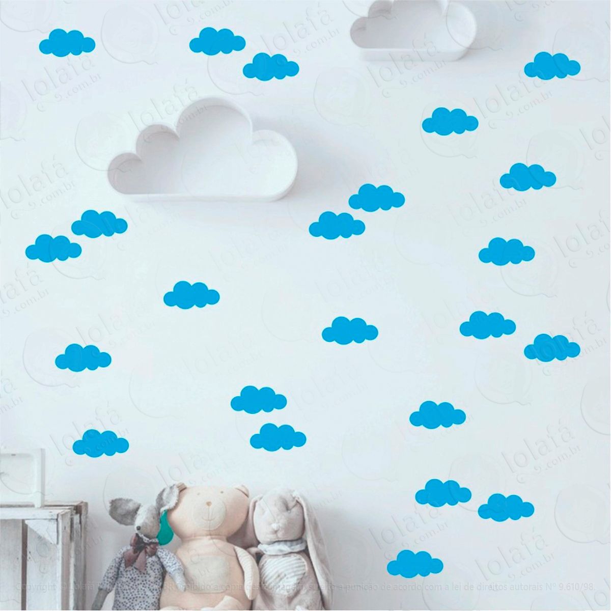 nuvens adesivos para quarto de bebê mod:526