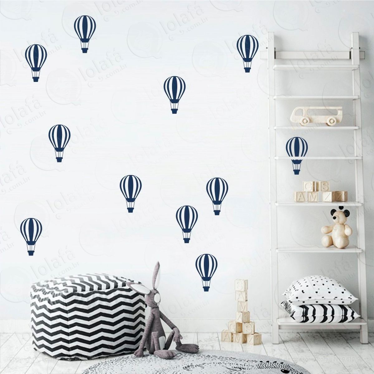 balões adesivos para quarto de bebê mod:672