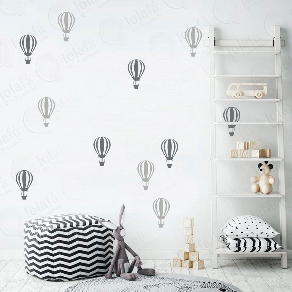balões adesivos para quarto de bebê mod:675