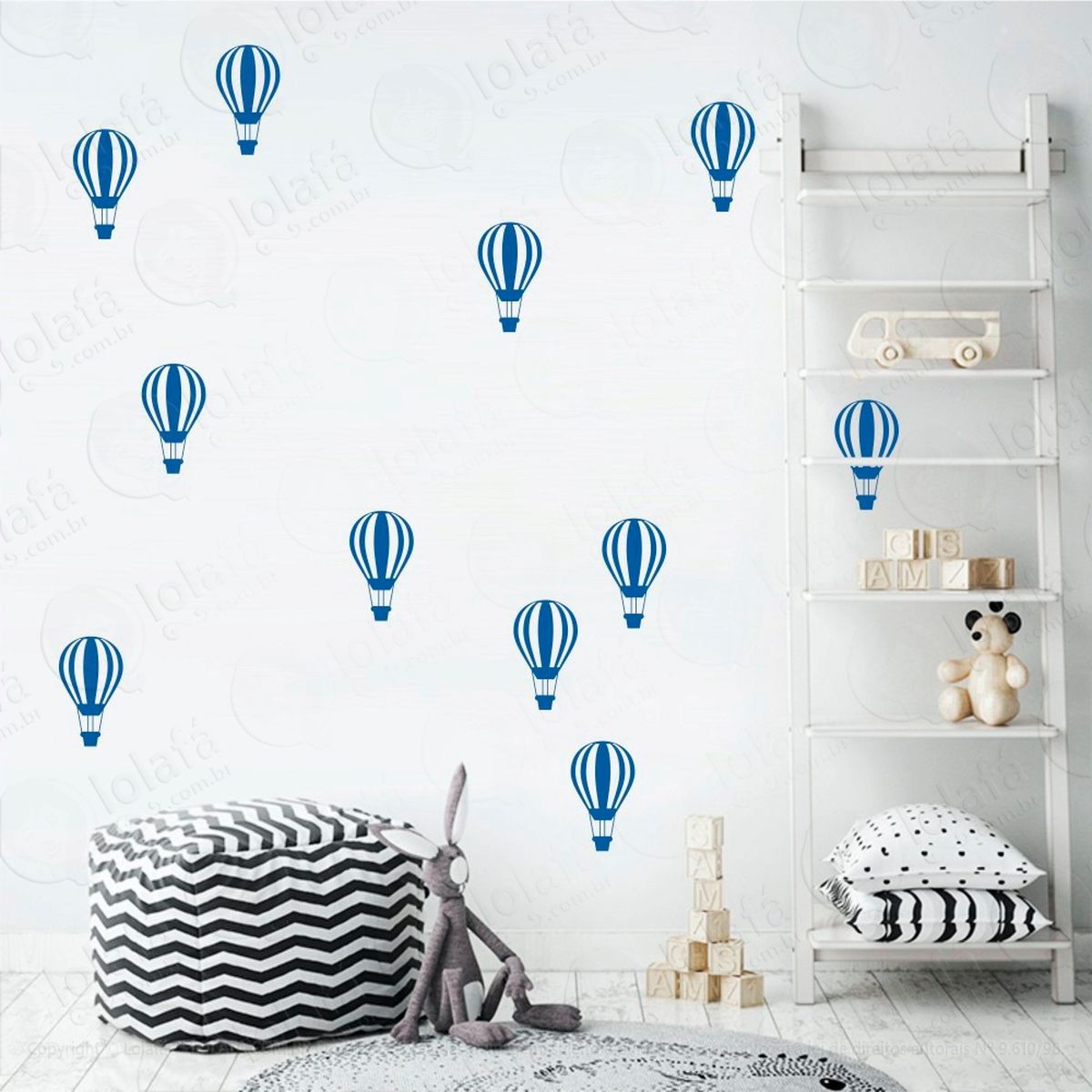 balões adesivos para quarto de bebê mod:676