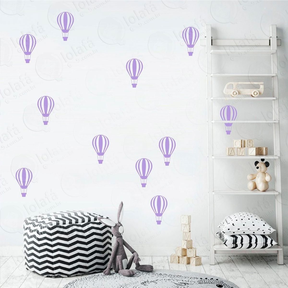 balões adesivos para quarto de bebê mod:678