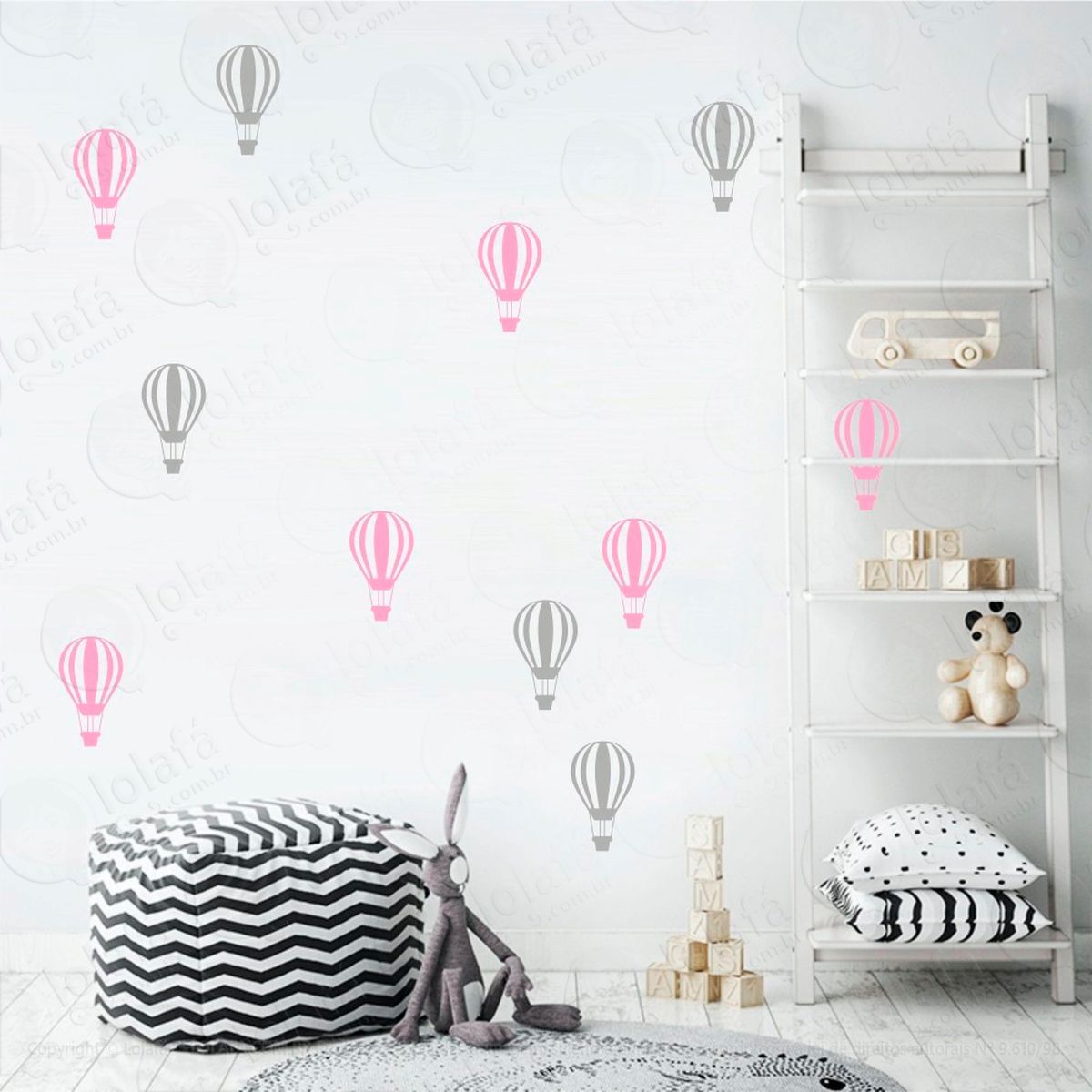 balões adesivos para quarto de bebê mod:679