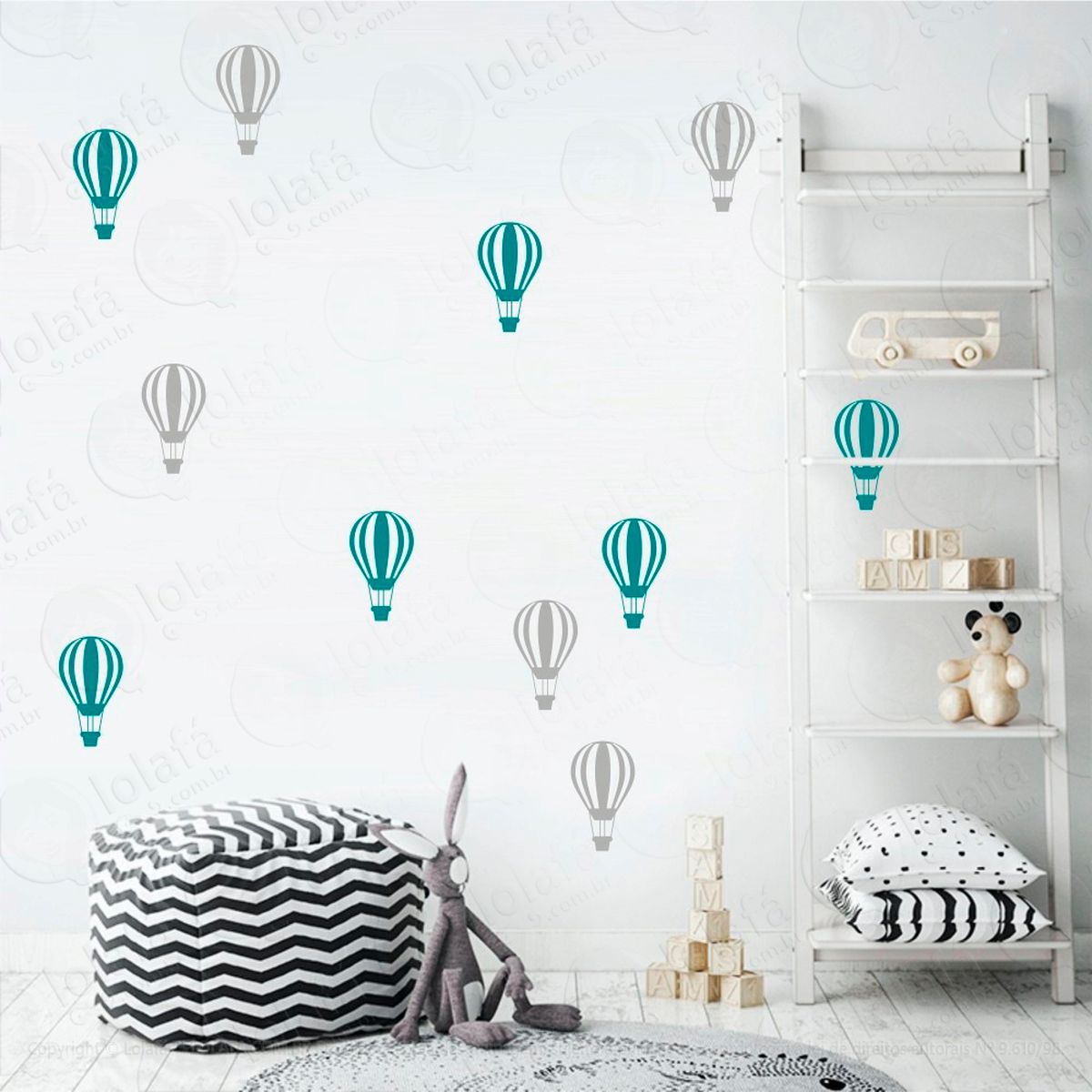 balões adesivos para quarto de bebê mod:680