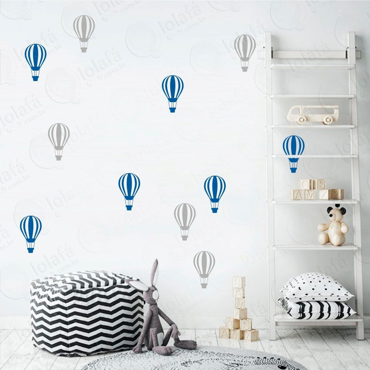 balões adesivos para quarto de bebê mod:682