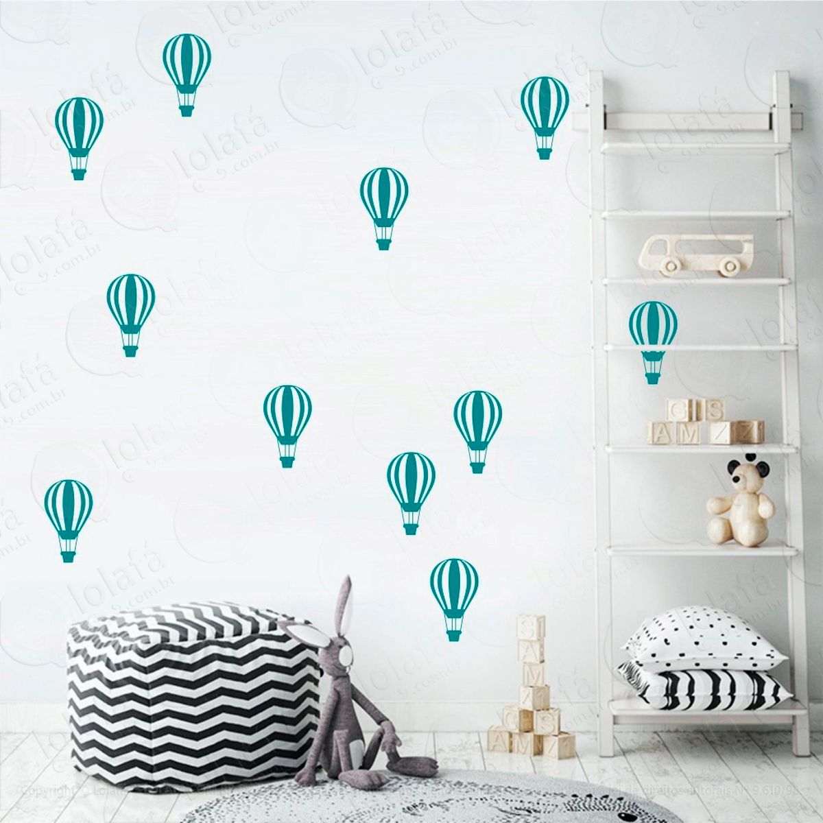 balões adesivos para quarto de bebê mod:683