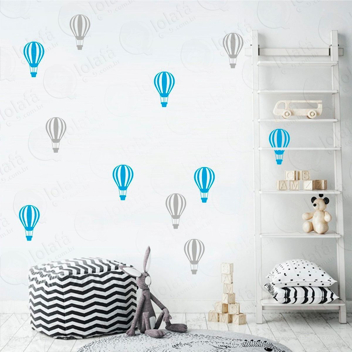 balões adesivos para quarto de bebê mod:685