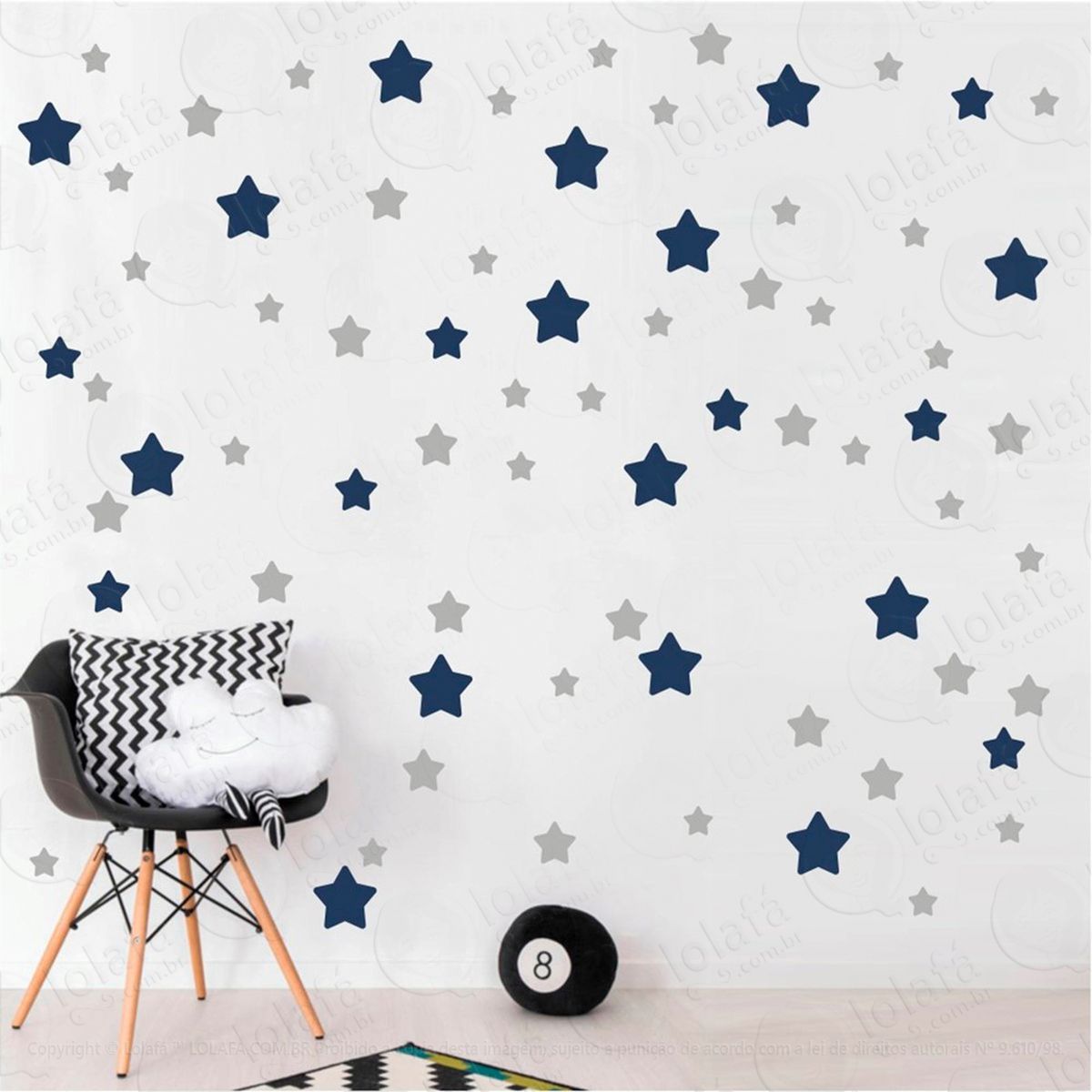 estrelas adesivos para quarto de bebê mod:686