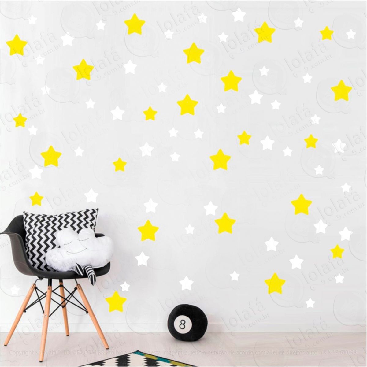 estrelas adesivos para quarto de bebê mod:694