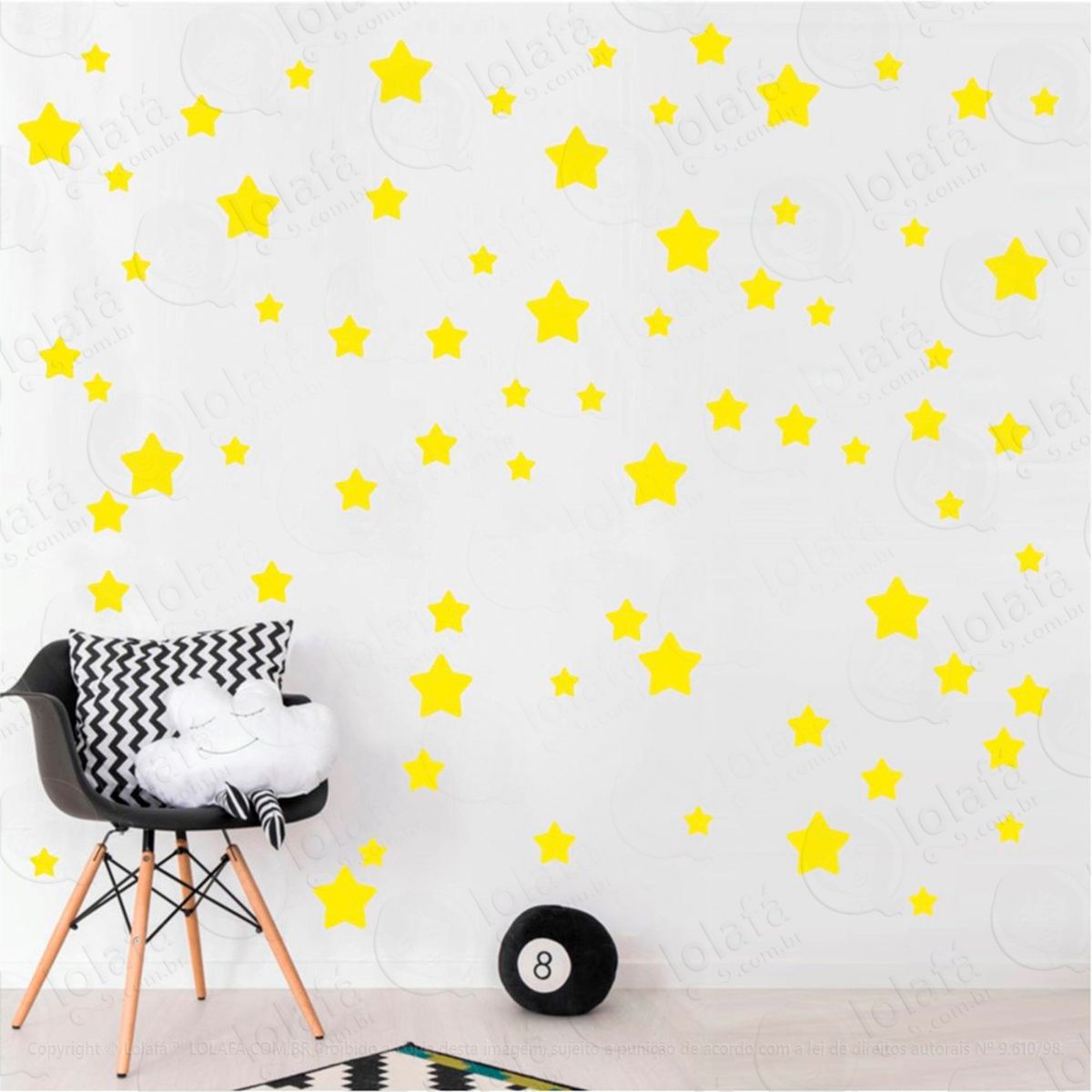 estrelas adesivos para quarto de bebê mod:697