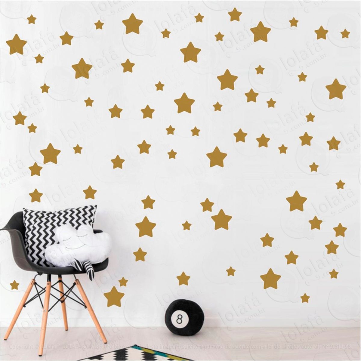 estrelas adesivos para quarto de bebê mod:700