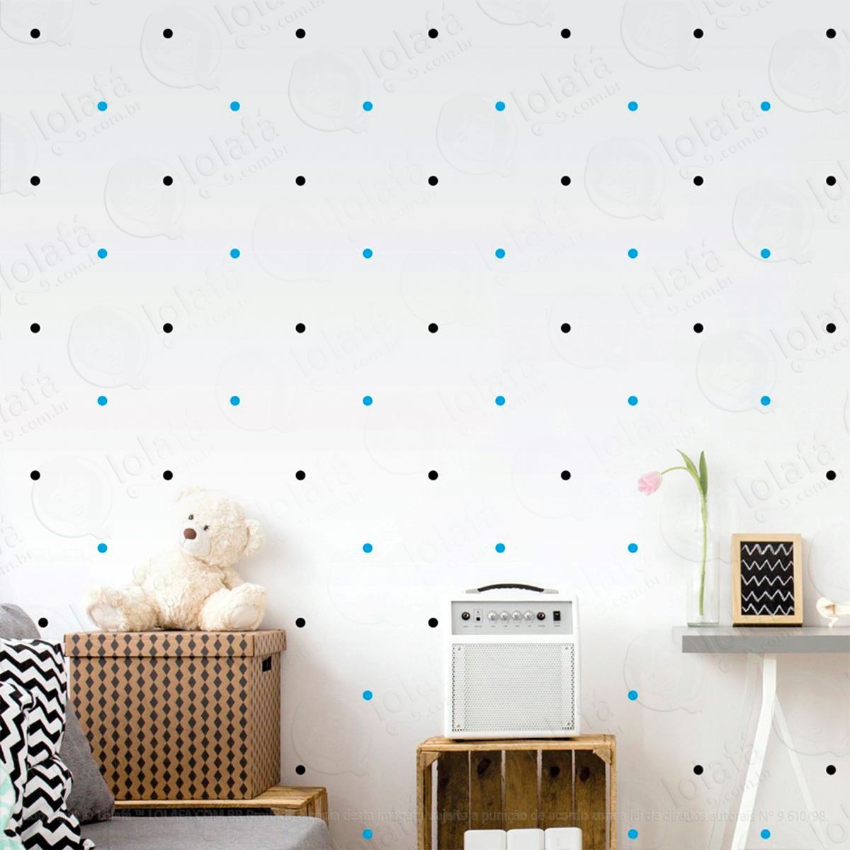 bolinhas adesivos para quarto de bebê mod:727