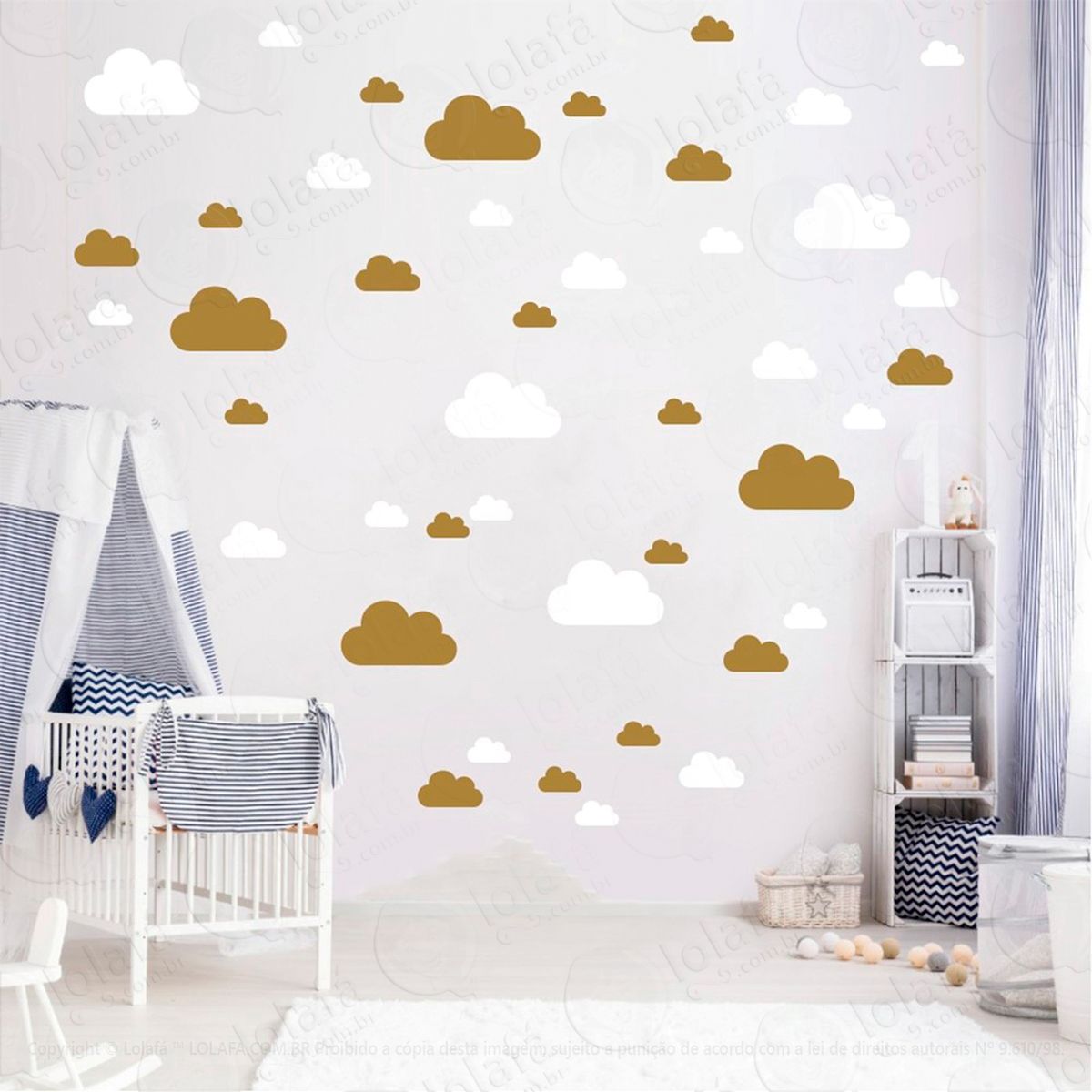 nuvens adesivos para quarto de bebê mod:771