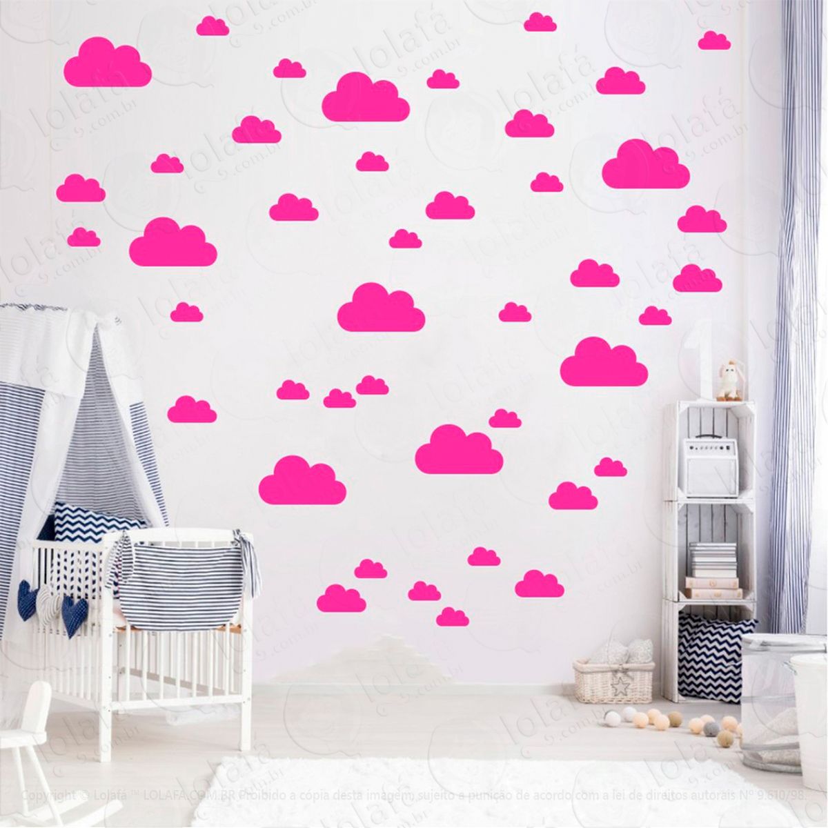 nuvens adesivos para quarto de bebê mod:774