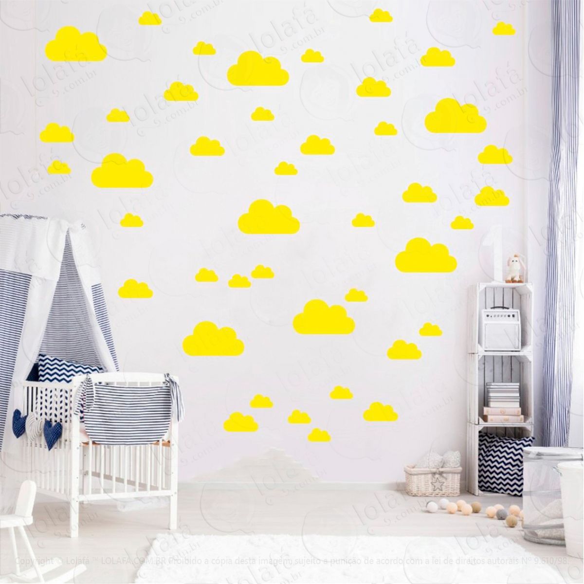 nuvens adesivos para quarto de bebê mod:776