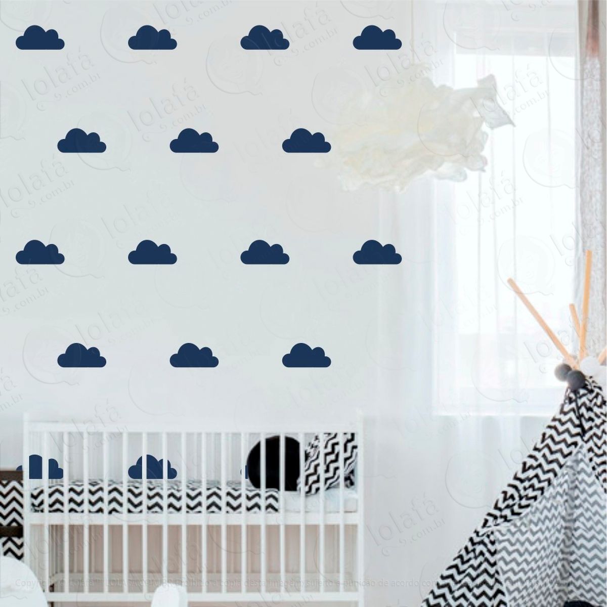 nuvens adesivos para quarto de bebê mod:783
