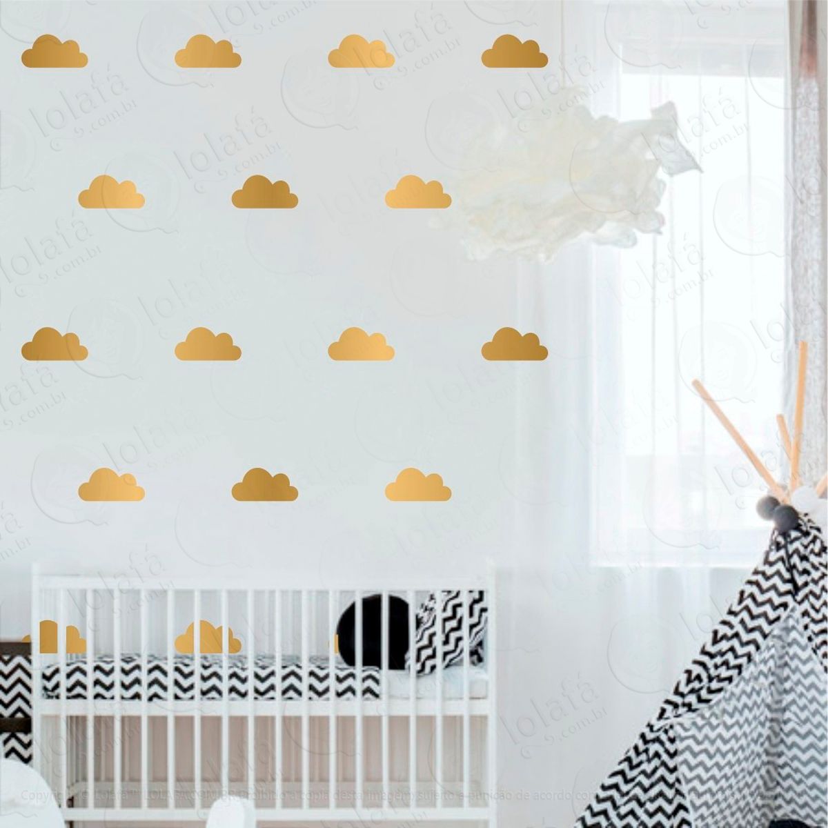 nuvens adesivos para quarto de bebê mod:784