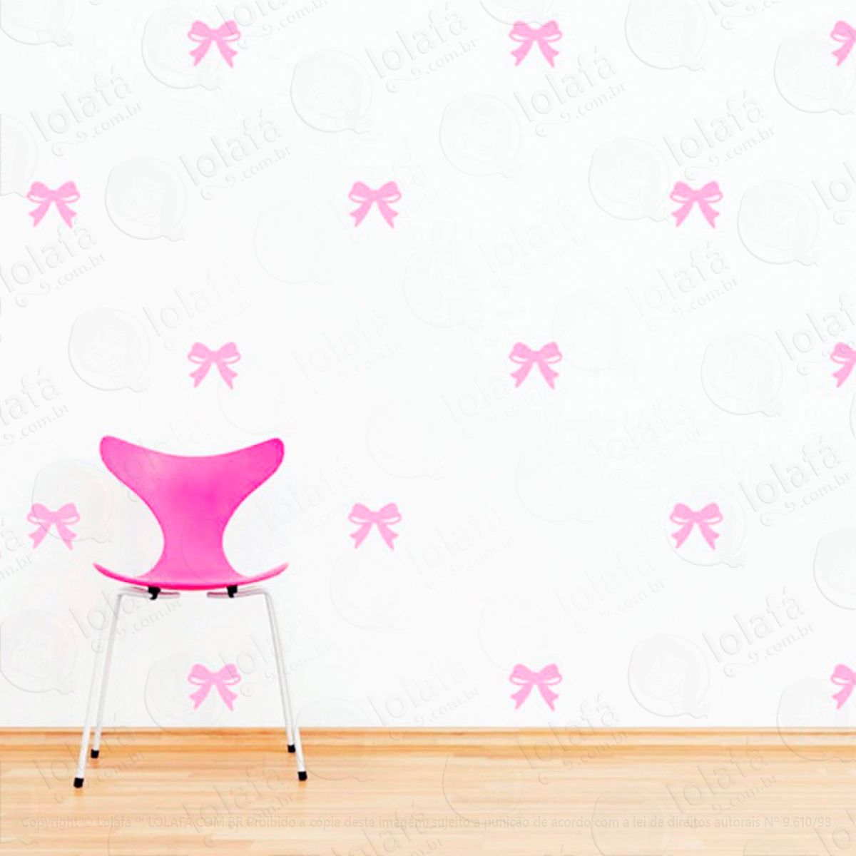 lacinhos adesivos para quarto de bebê mod:896
