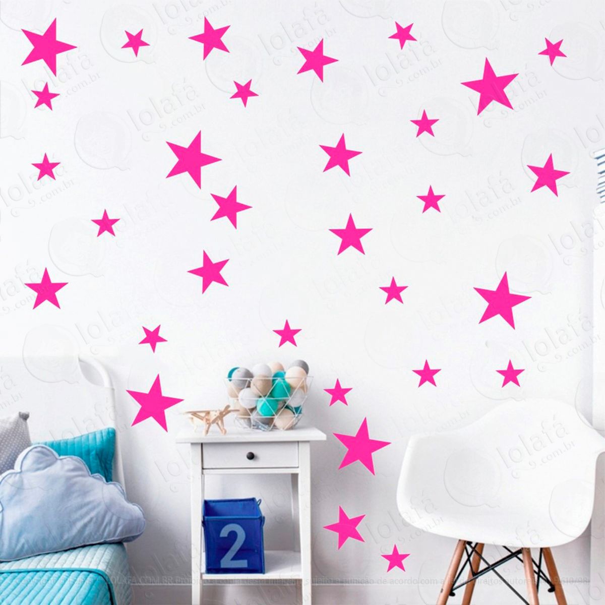 estrelas adesivos para quarto de bebê mod:914