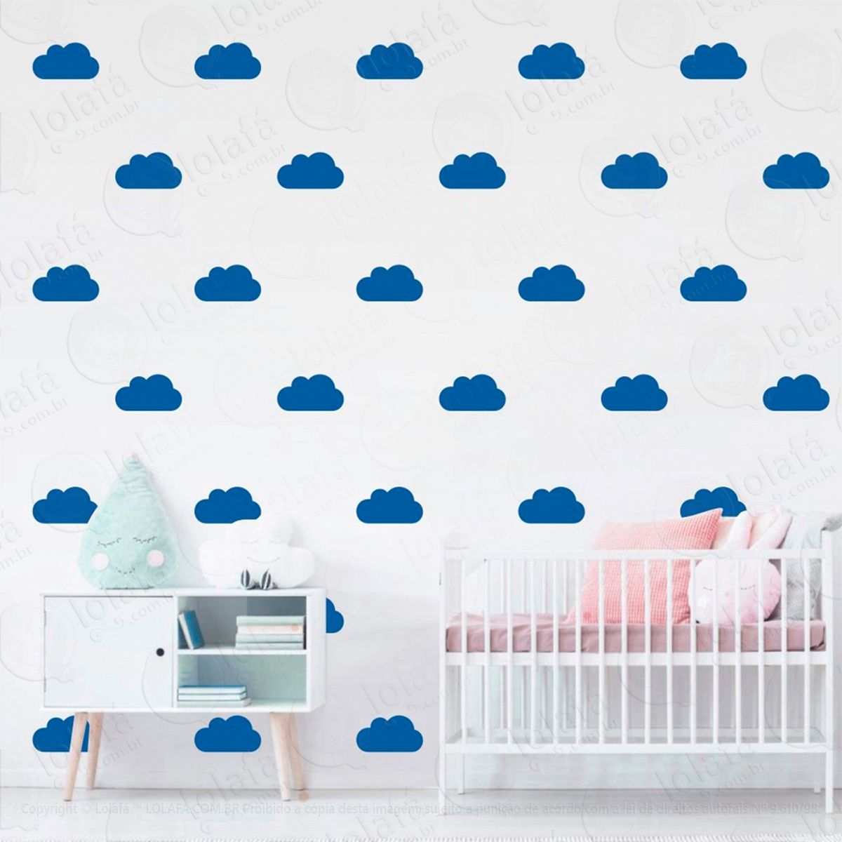nuvens adesivos para quarto de bebê mod:933