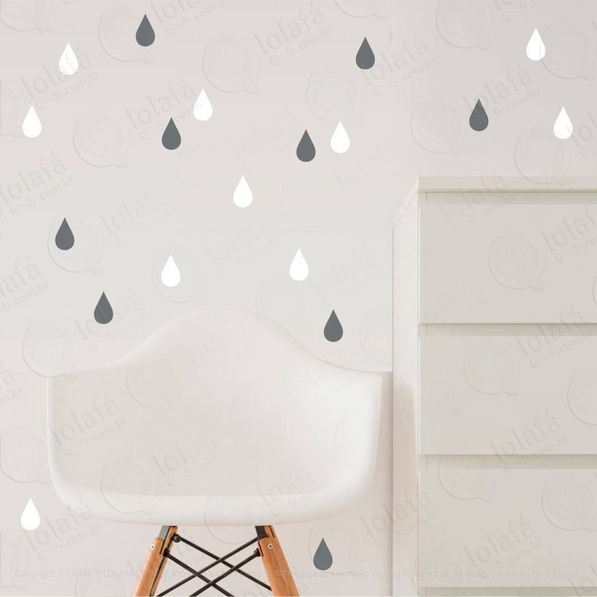 gotas adesivos para quarto de bebê mod:953