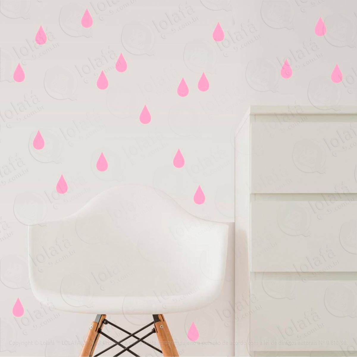 gotas adesivos para quarto de bebê mod:954