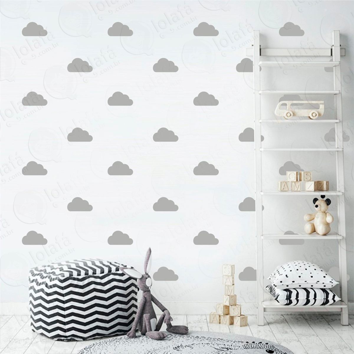 nuvens adesivos para quarto de bebê mod:961