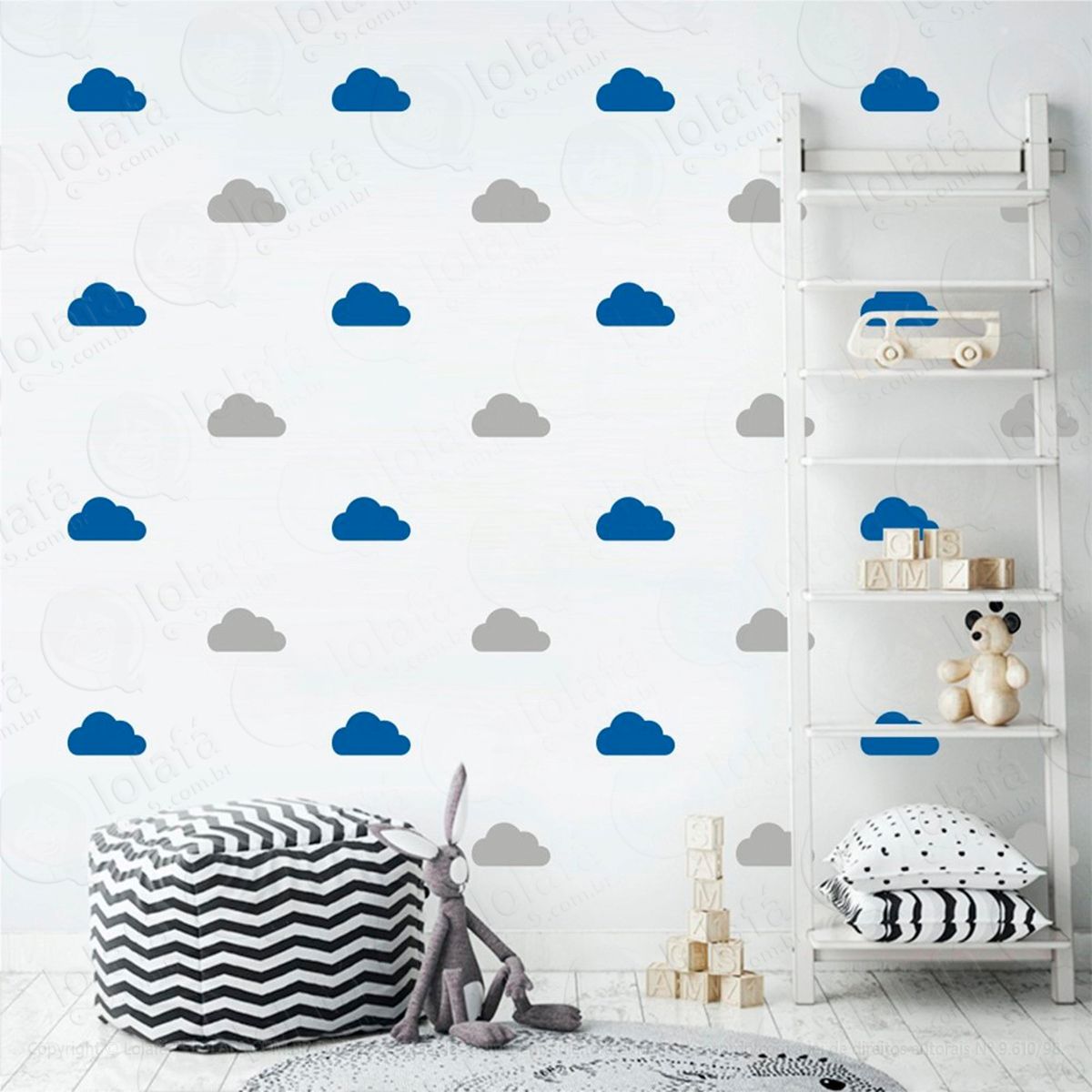 nuvens adesivos para quarto de bebê mod:962