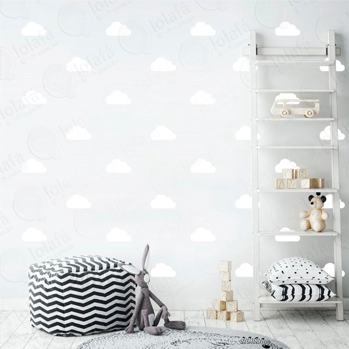 nuvens adesivos para quarto de bebê mod:963
