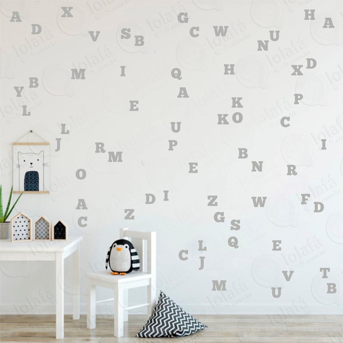 alfabeto adesivos para quarto de bebê mod:982