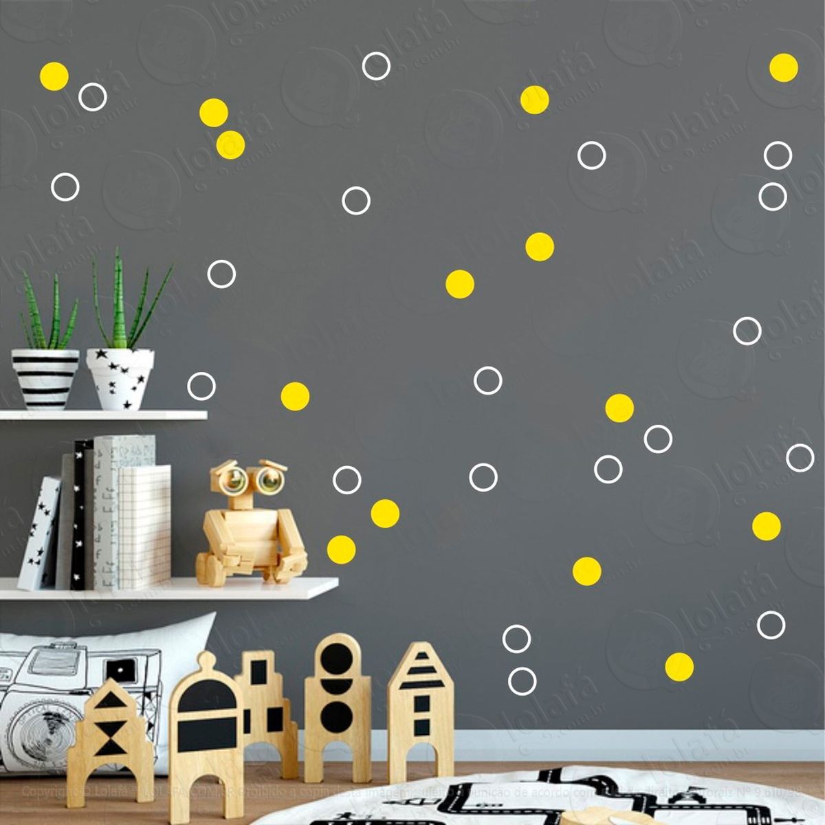 bolinhas adesivos para quarto de bebê mod:992