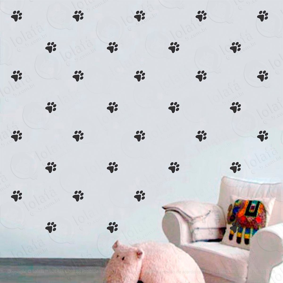 patinhas adesivos para quarto de bebê mod:997