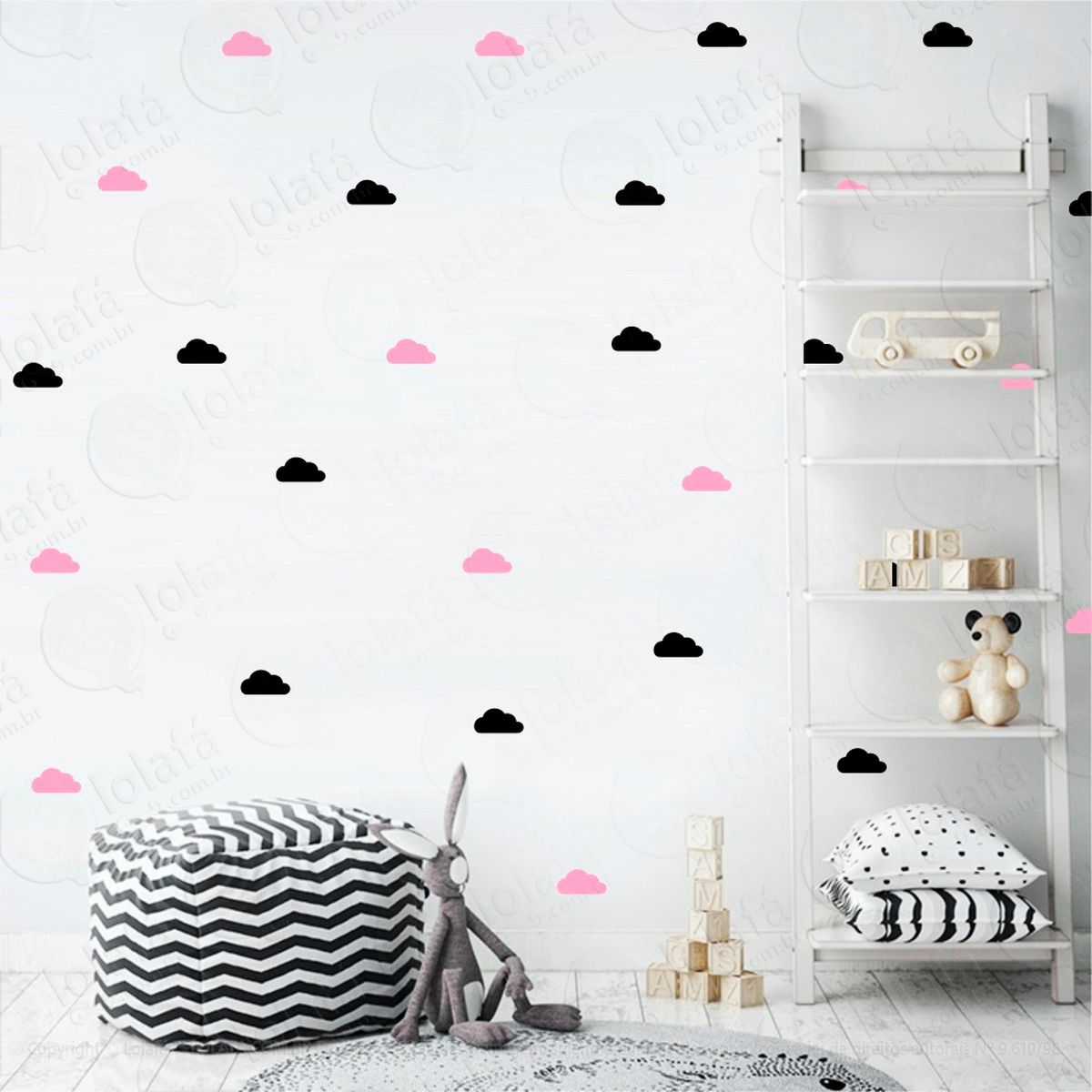 nuvens adesivos para quarto de bebê mod:1022