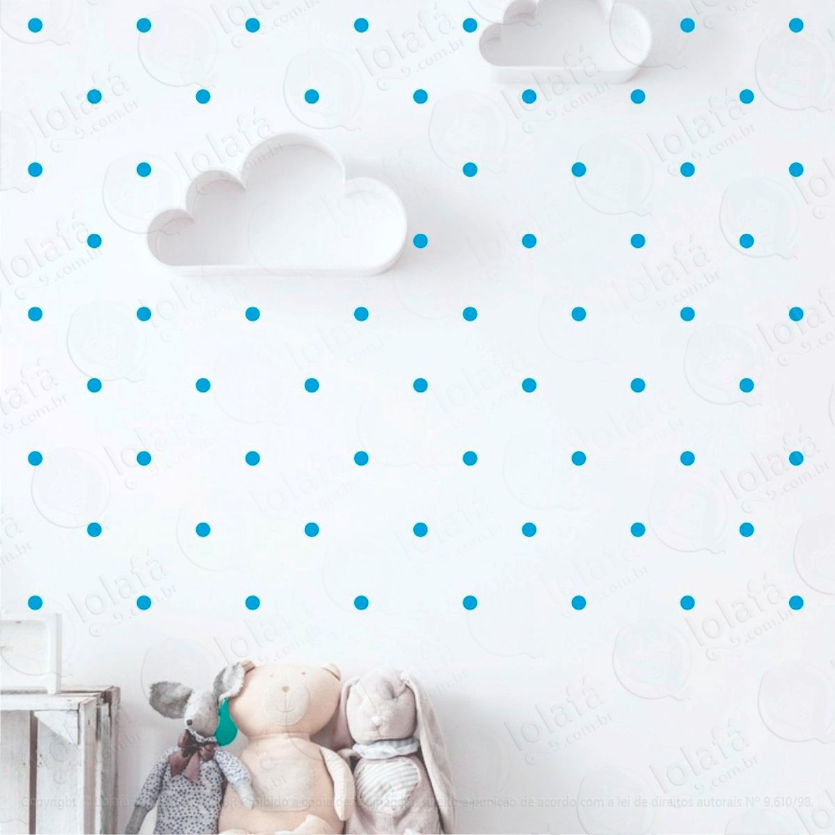 bolinhas adesivos para quarto de bebê mod:1025
