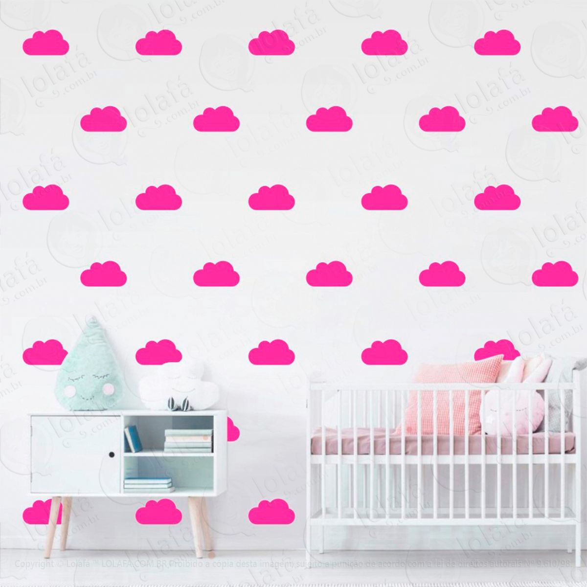 nuvens adesivos para quarto de bebê mod:1056